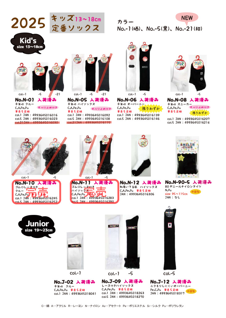 2025SSキッズ・ジュニア定番のサムネイル