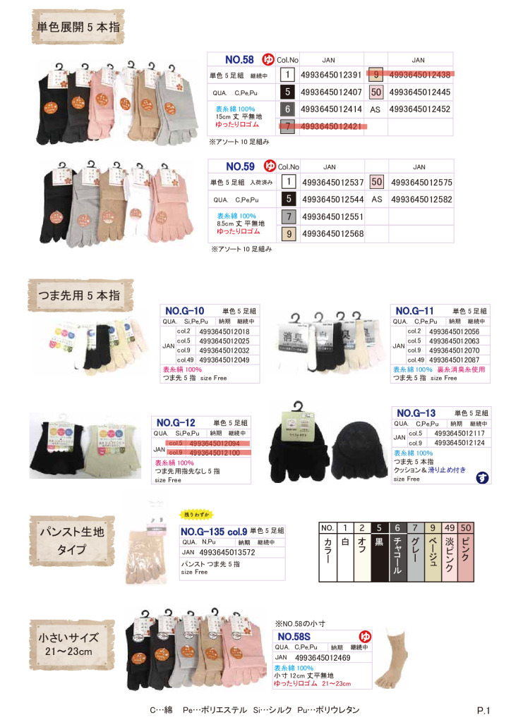 2026SS 5本指カタログのサムネイル
