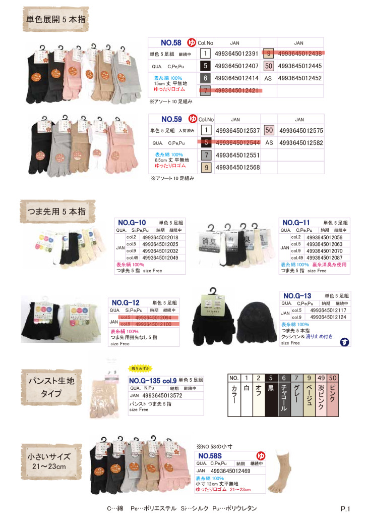 2026SS 5本指カタログのサムネイル