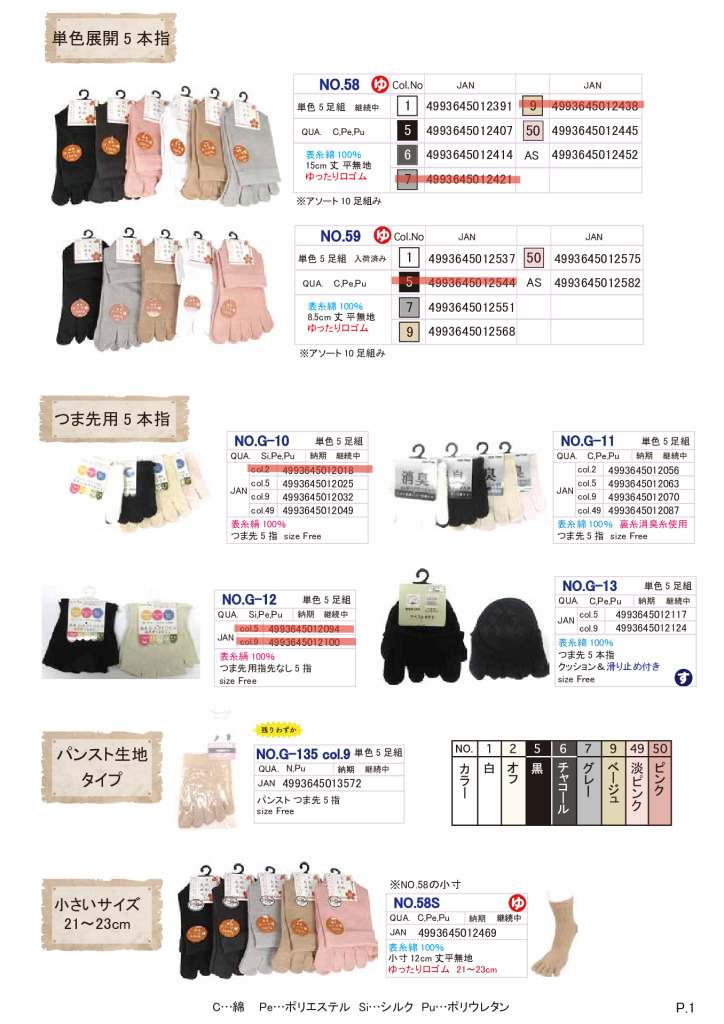2026SS 5本指カタログのサムネイル
