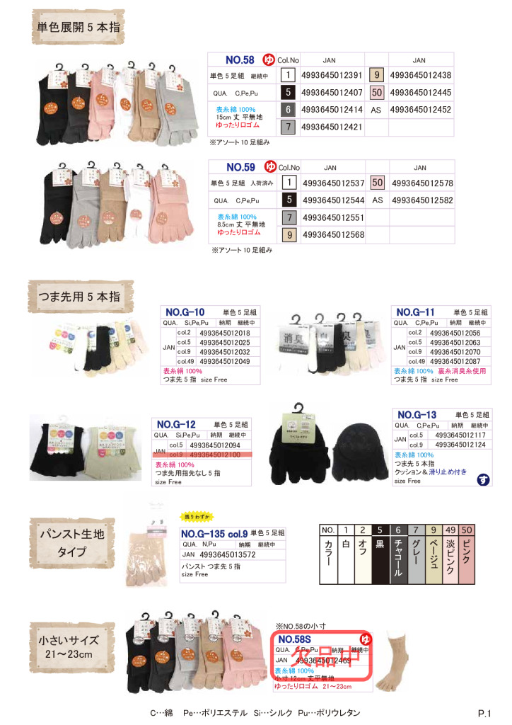 2026SS 5本指カタログ修正のサムネイル